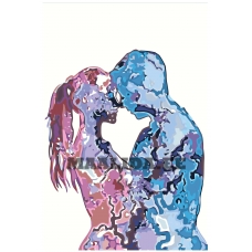 Maalid numbrite järgi "Silhouette of lovers" A5II-60AFI031