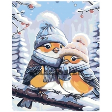 Maalid numbrite järgi "Winter Birds" A5II-AF1157