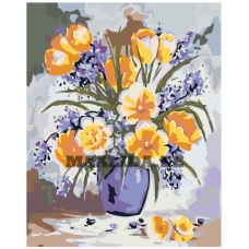 Maalid numbrite järgi "Yellow-purple flowers" A5II-AF1423