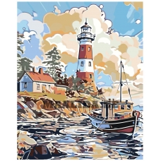 Maalid numbrite järgi "Near the lighthouse" A5II-AF1450