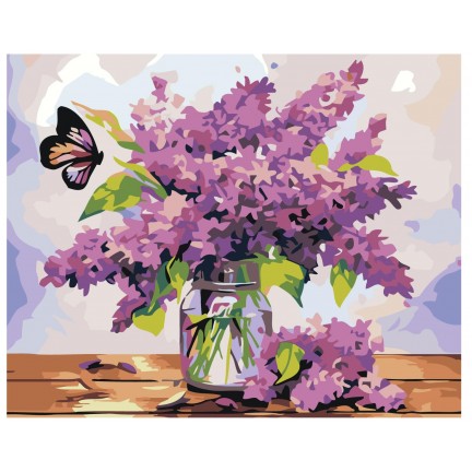 Maalid numbrite järgi "Butterfly on a lilac" A5II-AF1485