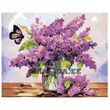 Maalid numbrite järgi "Butterfly on a lilac" A5II-AF1485