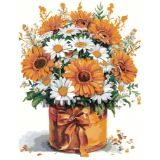 Maalid numbrite järgi "Oranžid gerberad ja karikakrad" A5II-AN19