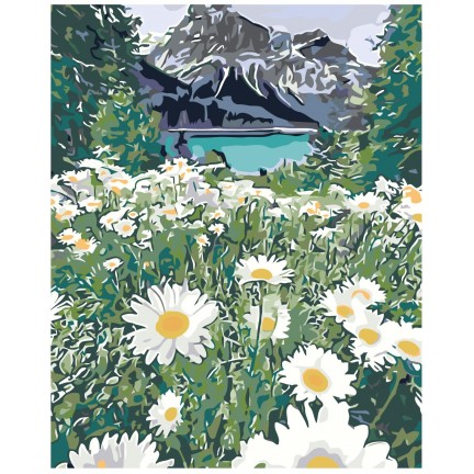Maalid numbrite järgi "Mountain daisies" A5II-GX29451