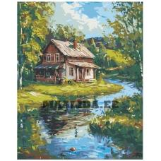 Maalid numbrite järgi "House by the River" A5II-IF486