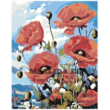 Maalid numbrite järgi "Poppies" A5II-NK600