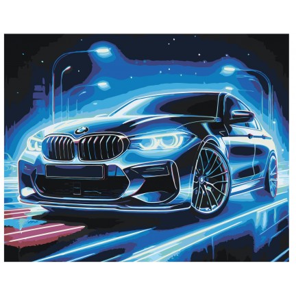 Maalid numbrite järgi "Neon BMW" 8@E.-U0161