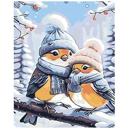 Maalid numbrite järgi "Winter Birds" A5II-AF1157