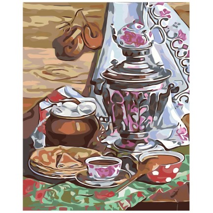 Maalid numbrite järgi "At my grandmother's in the village" A5II-AF1244