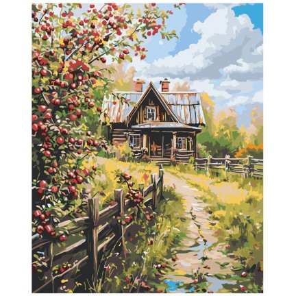 Maalid numbrite järgi "The Road to the Village House" A5II-AN60